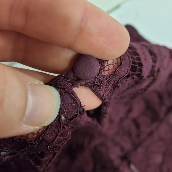 Banana Republic Womens Floral Lace Maxi Dress Size 4 Party Wedding Formal - Picture 10 of 12